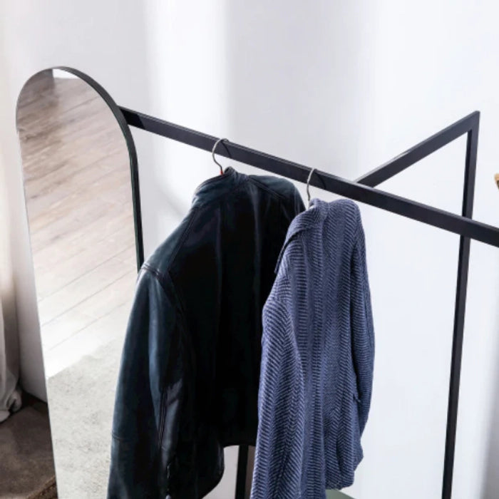 Arpan Decorative Mirror Clothes rack with Cabinets