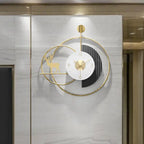 Round Wall Clock,Gold