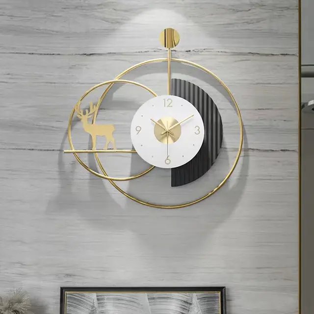 Round Wall Clock,Gold