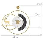 Round Wall Clock,Gold