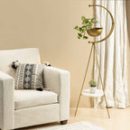 tripod planter - Gold and White Marble