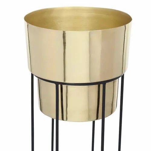 Plated Iron Planter, Size: 24 Inches