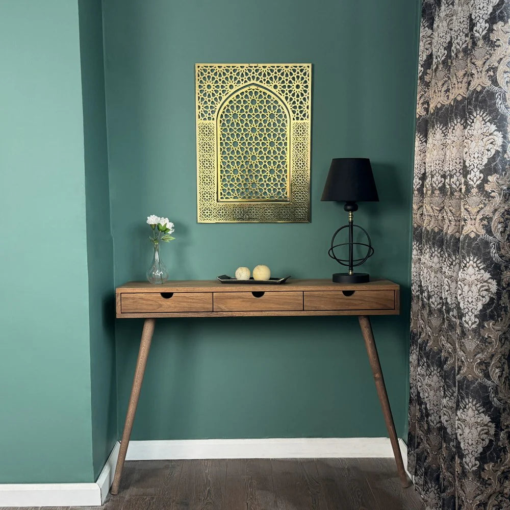 Mihrab Islamic Wall Art - Metal Islamic Artwork for Muslim Home Decor