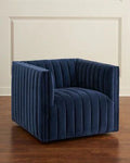 Royal Blue Upholstered Single Sofa