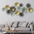 Contemporary Styled Metal Wall Art - Gold Foil Work