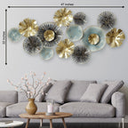 Contemporary Styled Metal Wall Art - Gold Foil Work