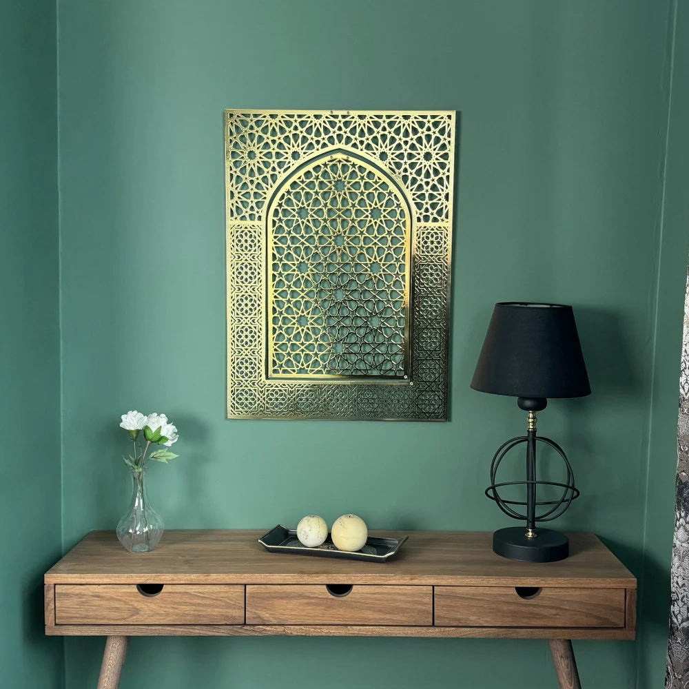Mihrab Islamic Wall Art - Metal Islamic Artwork for Muslim Home Decor