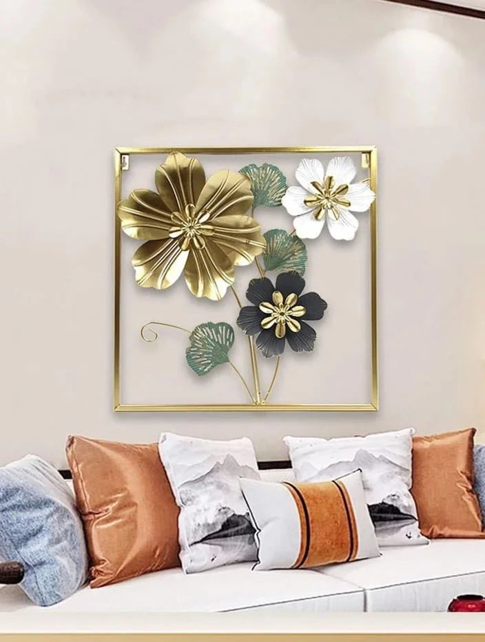 Metal Iron Flower Wall art Motif Frame