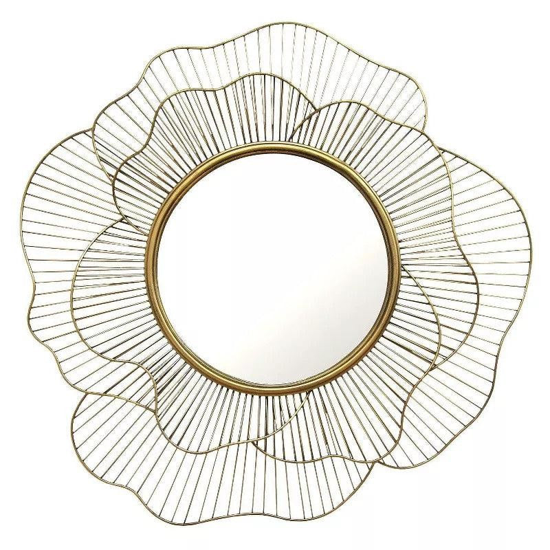 Metal Sunflower Mirror
