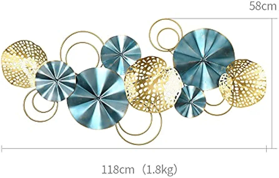 Metal Wall Art Decor, 46.46x22.83inch Handmade Metal
