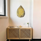 Ayatul Kursi Islamic Wall Art - Teardrop Shiny Metal Islamic Artwork