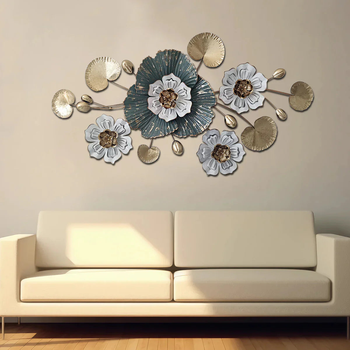 Subtle Verdant Metal Art for Wall