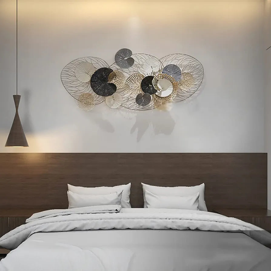 Wall Decor Wall Sculpture Decor Metal Wall Art Metal Lotus Leaves