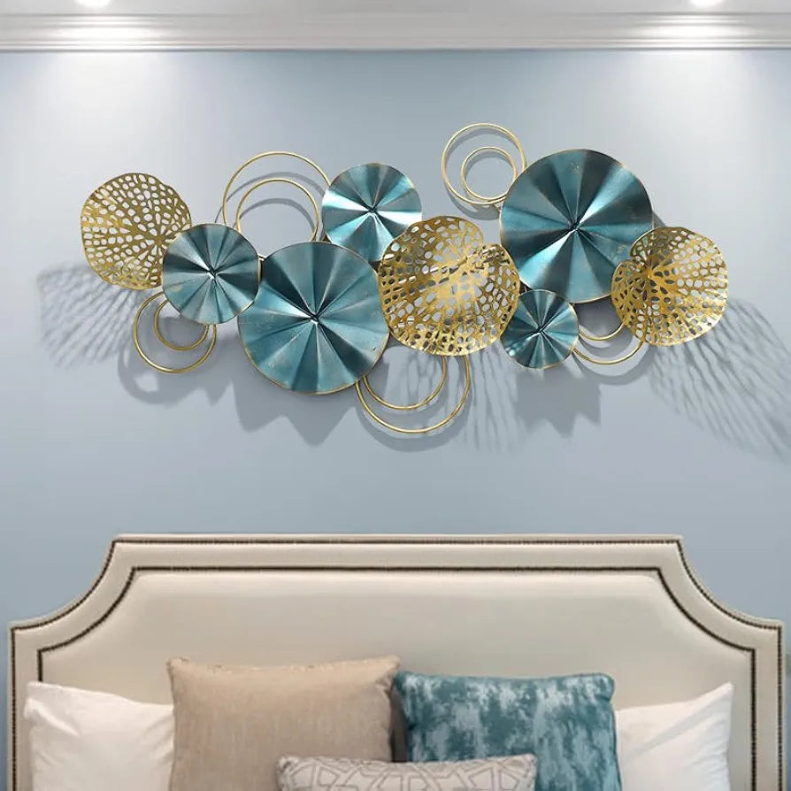 Metal Wall Art Decor, 46.46x22.83inch Handmade Metal