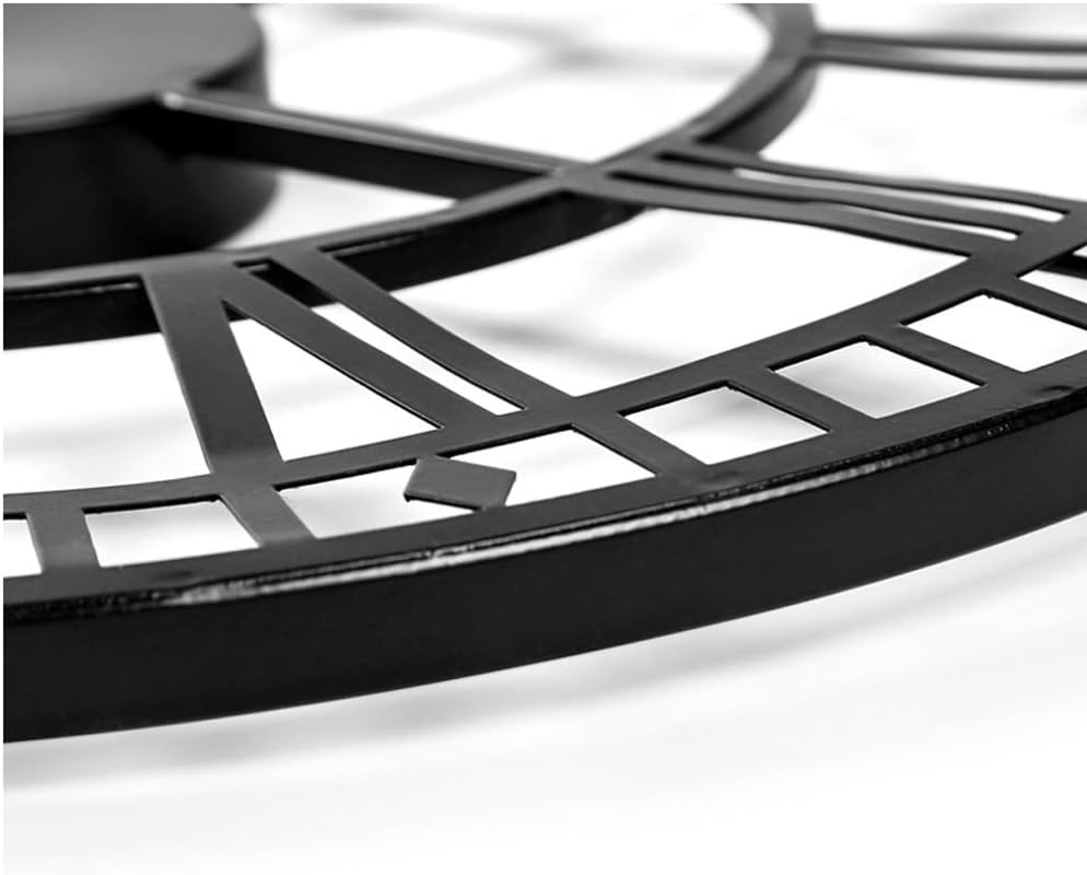 Large Metal Iron Retro Wall Clock Silent