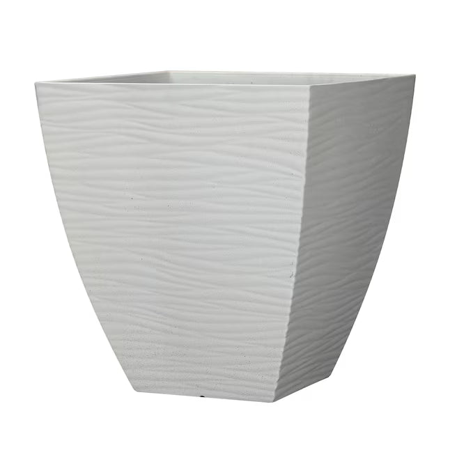 White Square Tapered Planter