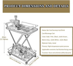 Bar Cart with Wheels for Party Luxurious Elegant X Shape Wrought Iron