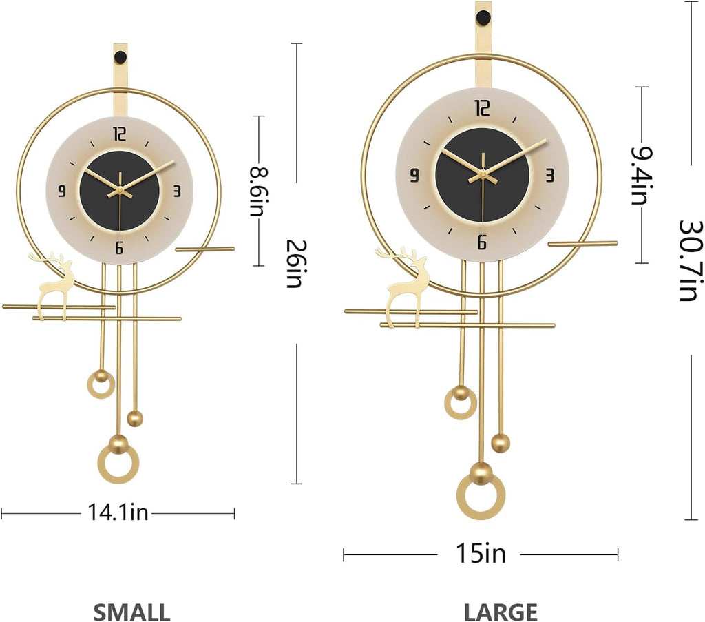 Gold Decorative Wall Clock