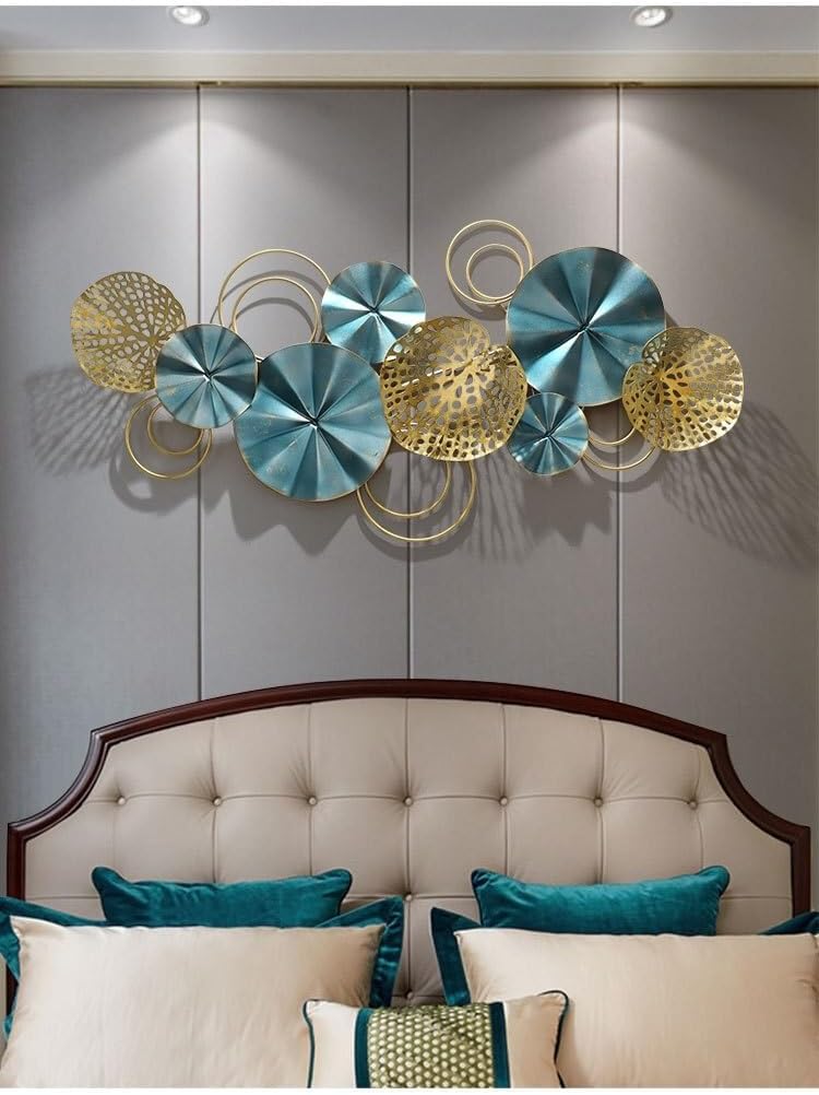 Metal Wall Art Decor, 46.46x22.83inch Handmade Metal