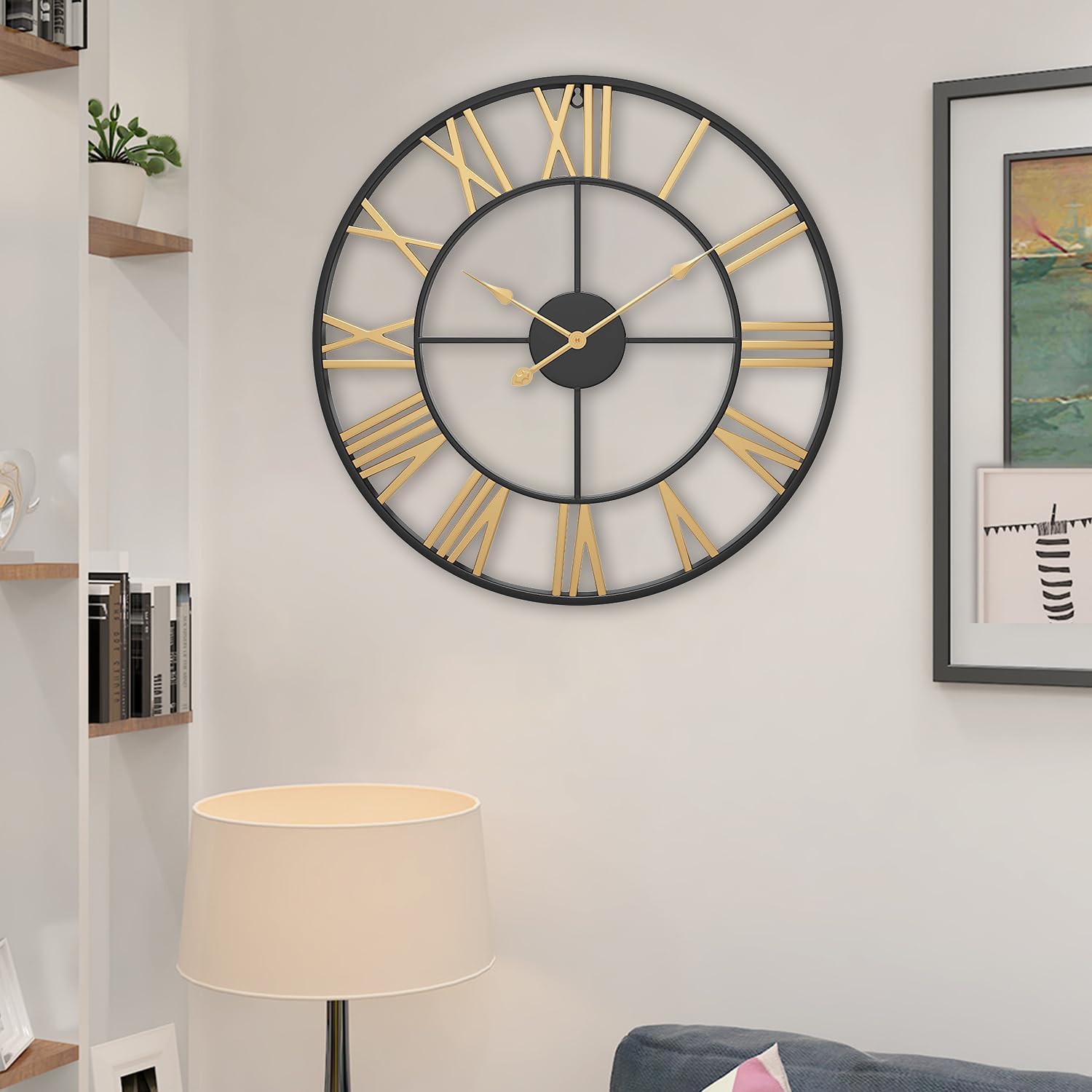 Wall Clocks Non-Ticking Silent 16 inch Battery Operated Oversized