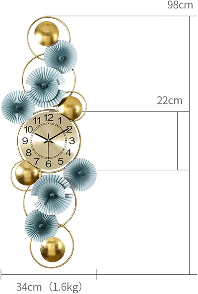 Wall Clock, for Living Room Kitchen Bedroom,34X98CM