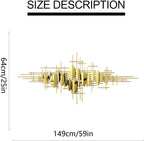 Metal Wall Sculptures Vertical 59" Metal Artecor for Living