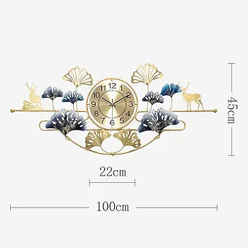 Clocks with Arabic Numerals for Living Room Home Wall Decor Clock, 100 * 45cm