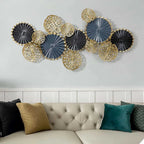 Wall Sculpture Decor Store 3D Modernist Floating Ruffled Roundels
