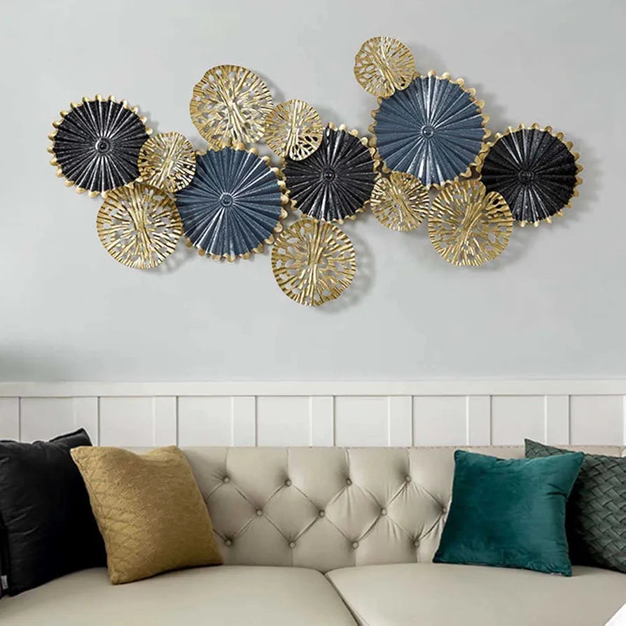 Wall Sculpture Decor Store 3D Modernist Floating Ruffled Roundels
