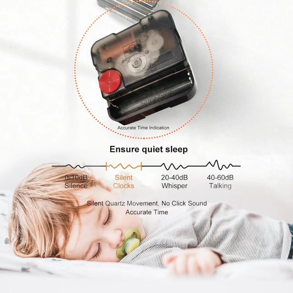 Decor,Large Decorative Gold Wall Clock, with Silent Movement Wall Clocks for Home Wall Art Decor Clock