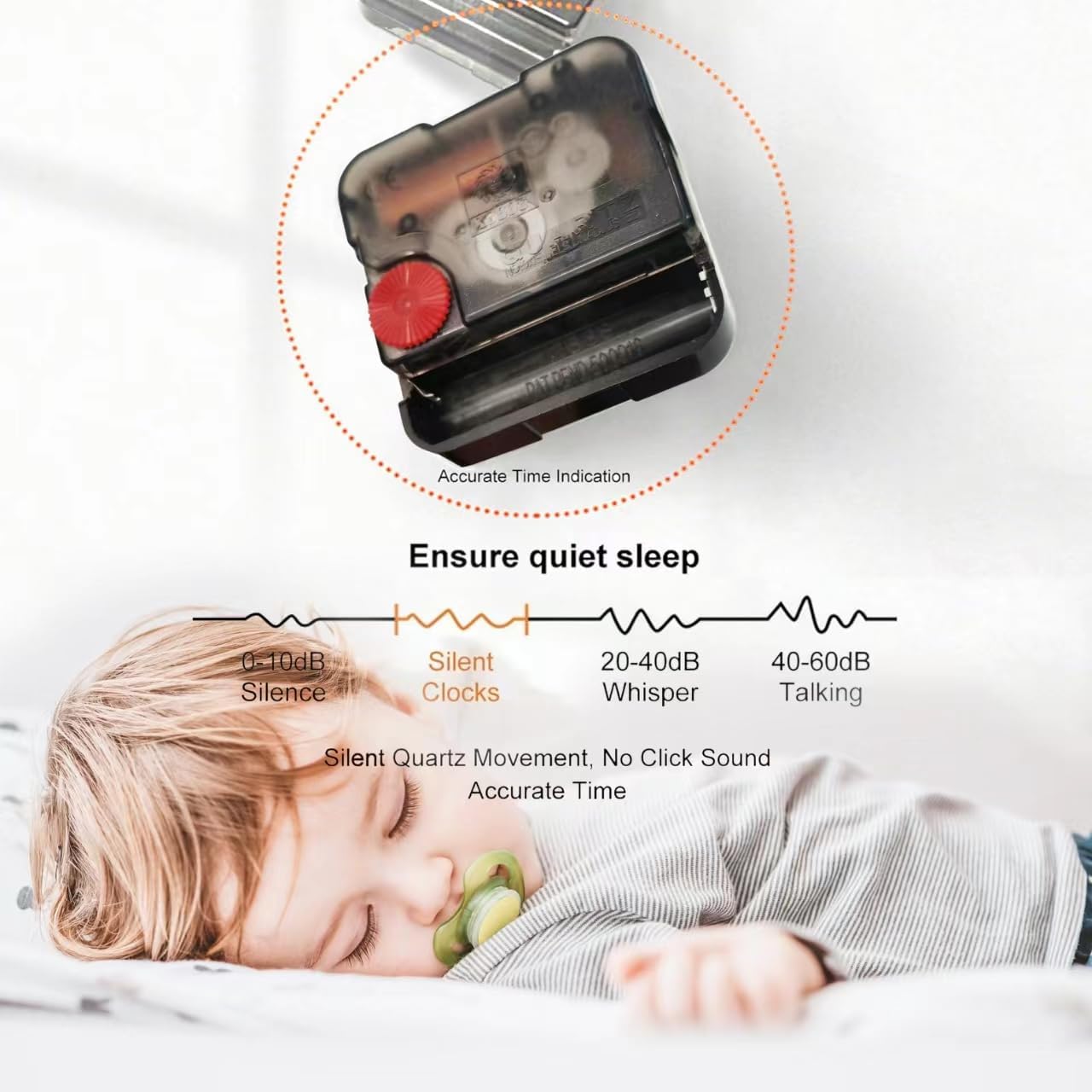 Decor,Large Decorative Gold Wall Clock, with Silent Movement Wall Clocks for Home Wall Art Decor Clock