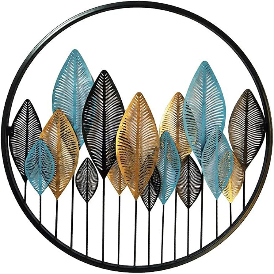 Wall Decor,Modern Metal Sculpture Art, Artisan Crafted, Gold Gilt, Iron, Horizontal Display