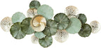 55''x29'' Large Metal Wall Decor, Boho Lotus Leaf Metal Wall Decoration