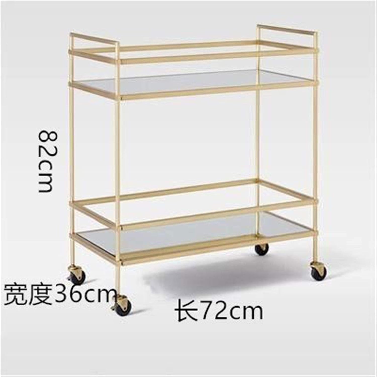 Bar Cart, Serving Cart, Metal Home FurFor Kitchen, Dining Room, Wheeled Home Bar Cart Storage Trolley (Black)