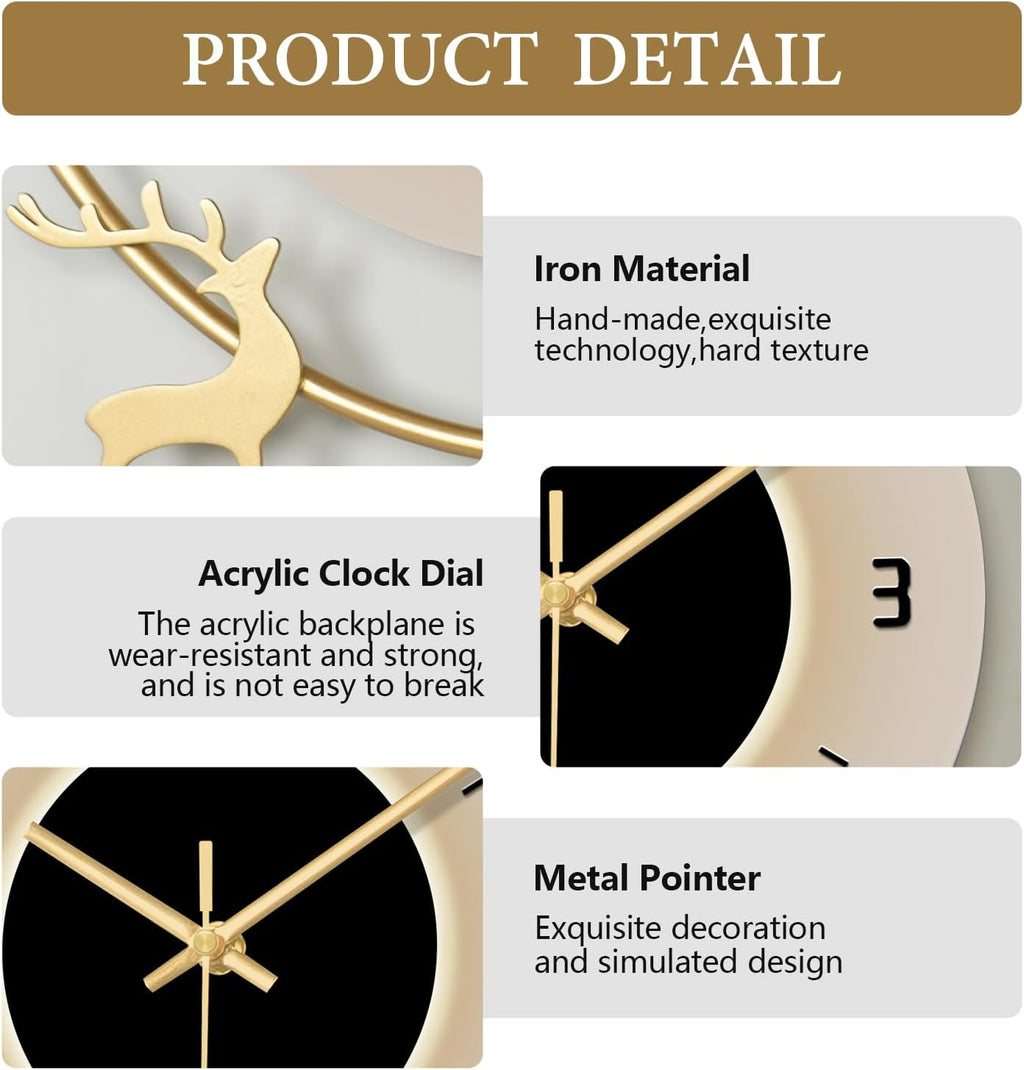 Gold Decorative Wall Clock