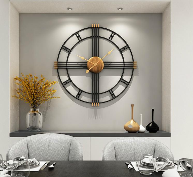 Metallic Modern Black Ring Wall Clock (24 Inches)