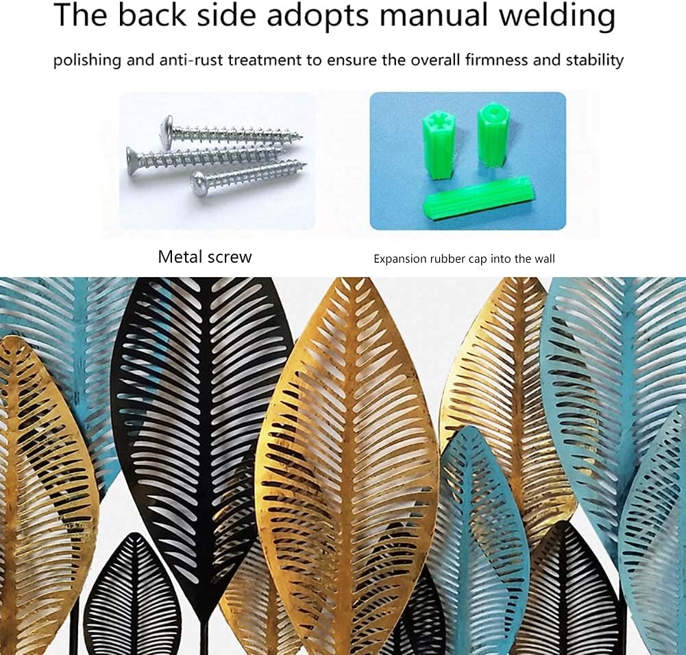 Wall Decor,Modern Metal Sculpture Art, Artisan Crafted, Gold Gilt, Iron, Horizontal Display