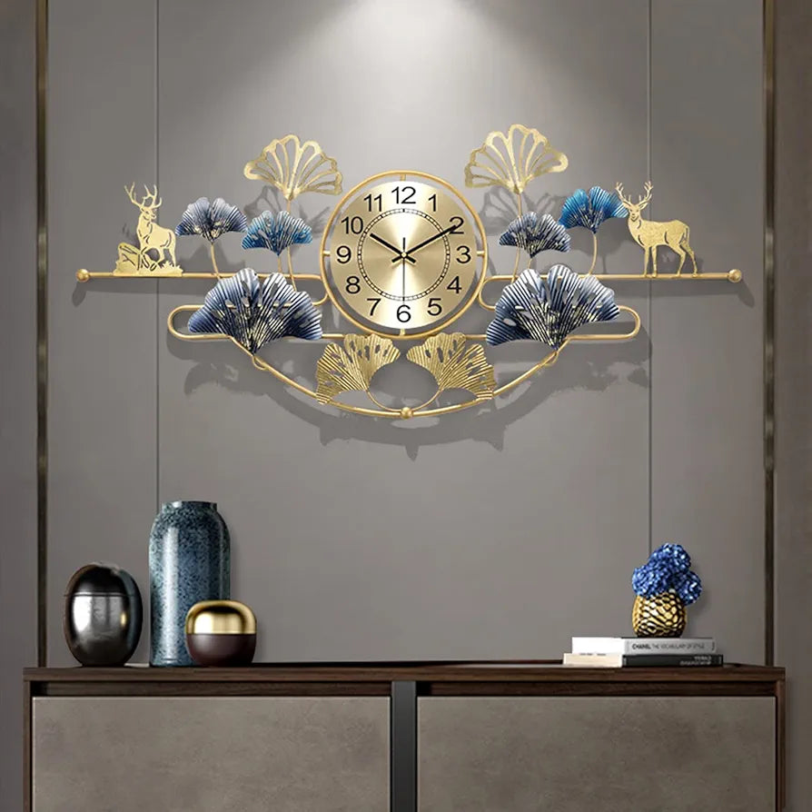 Clocks with Arabic Numerals for Living Room Home Wall Decor Clock, 100 * 45cm