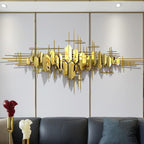 Metal Wall Sculptures Vertical 59" Metal Artecor for Living