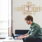 Wall Clock Home Silent Non Ticking Quartz Large Clock for Living Room Office Bedroom 40 * 20 Inch