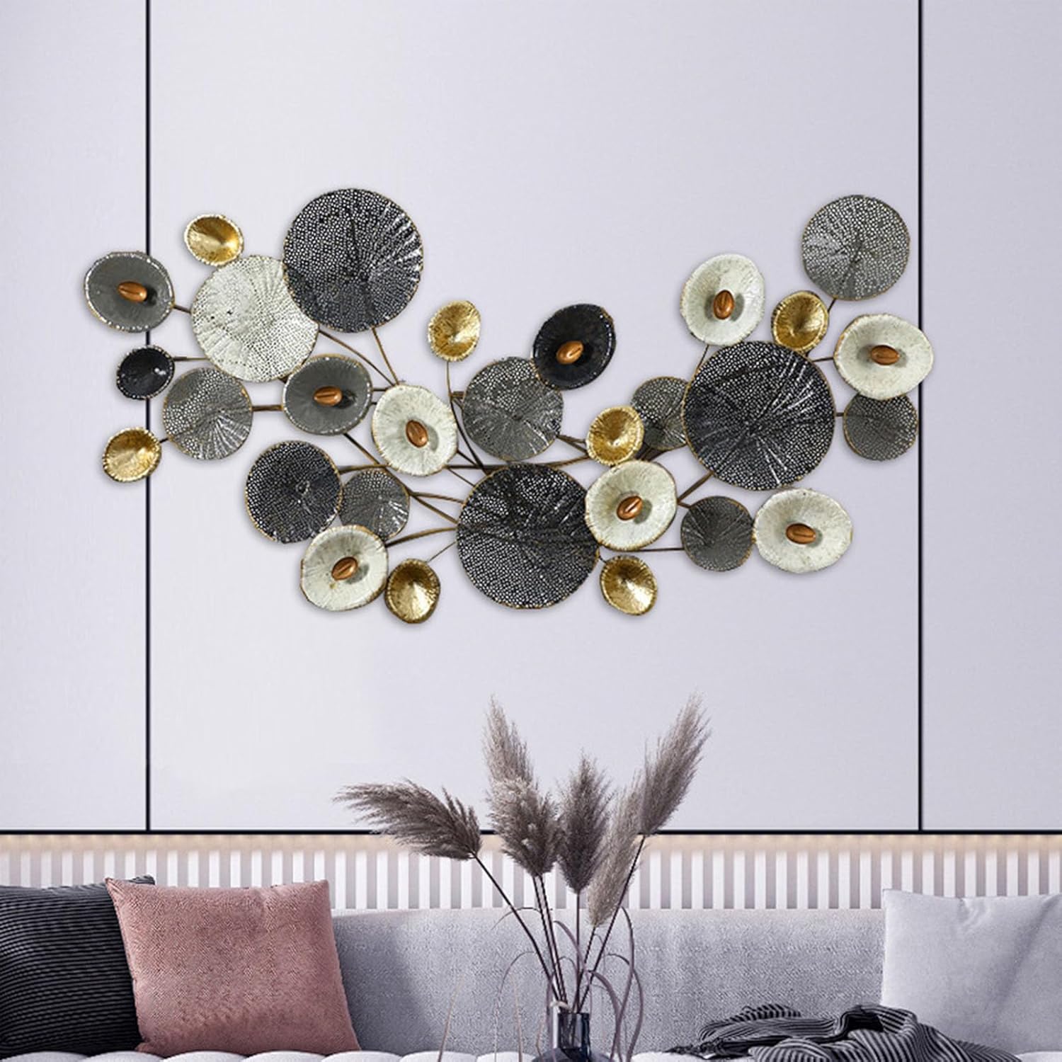 Wall Decor 51" × 28" 3D Modern Wall Art for Bedroom,