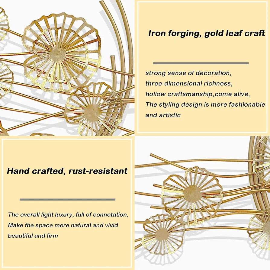 Metal Wall Decor for Home Lightweight Luxury Simple Metal Wall