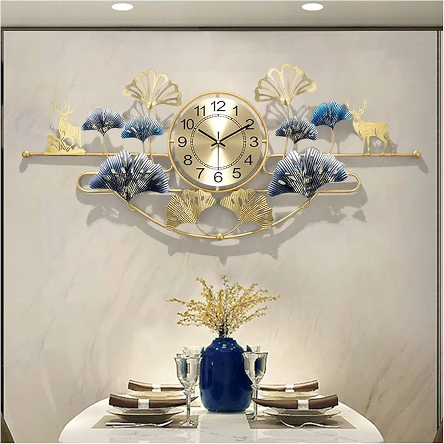 Clocks with Arabic Numerals for Living Room Home Wall Decor Clock, 100 * 45cm