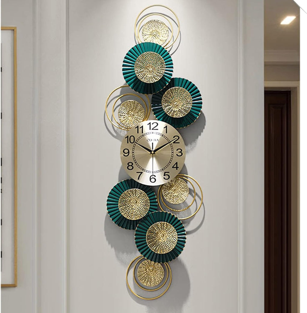 Wall Clock for Bedroom Office Corridor Living Room,Gold,34 * 102cm Wall Decor Clock