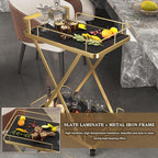 Bar Cart with Wheels for Party Luxurious Elegant X Shape Wrought Iron