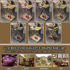 Bar Cart with Wheels for Party Luxurious Elegant X Shape Wrought Iron