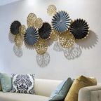 Wall Sculpture Decor Store 3D Modernist Floating Ruffled Roundels