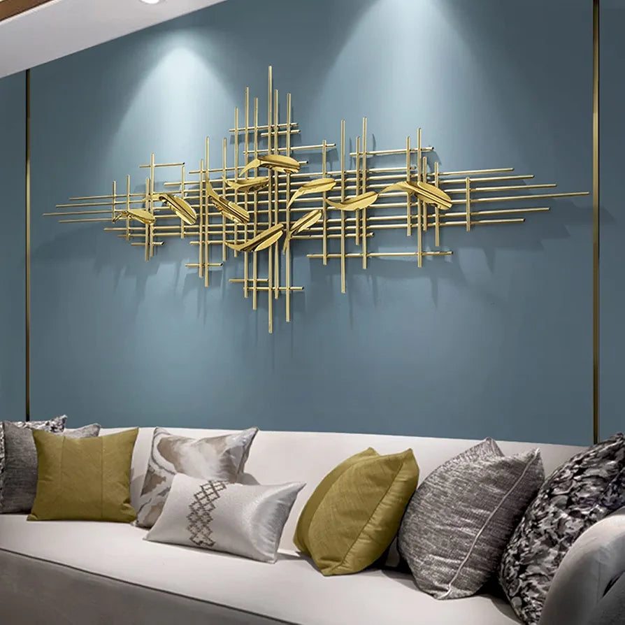 Metal Wall Decor,Modern Light Luxury Iron Wall Decoration