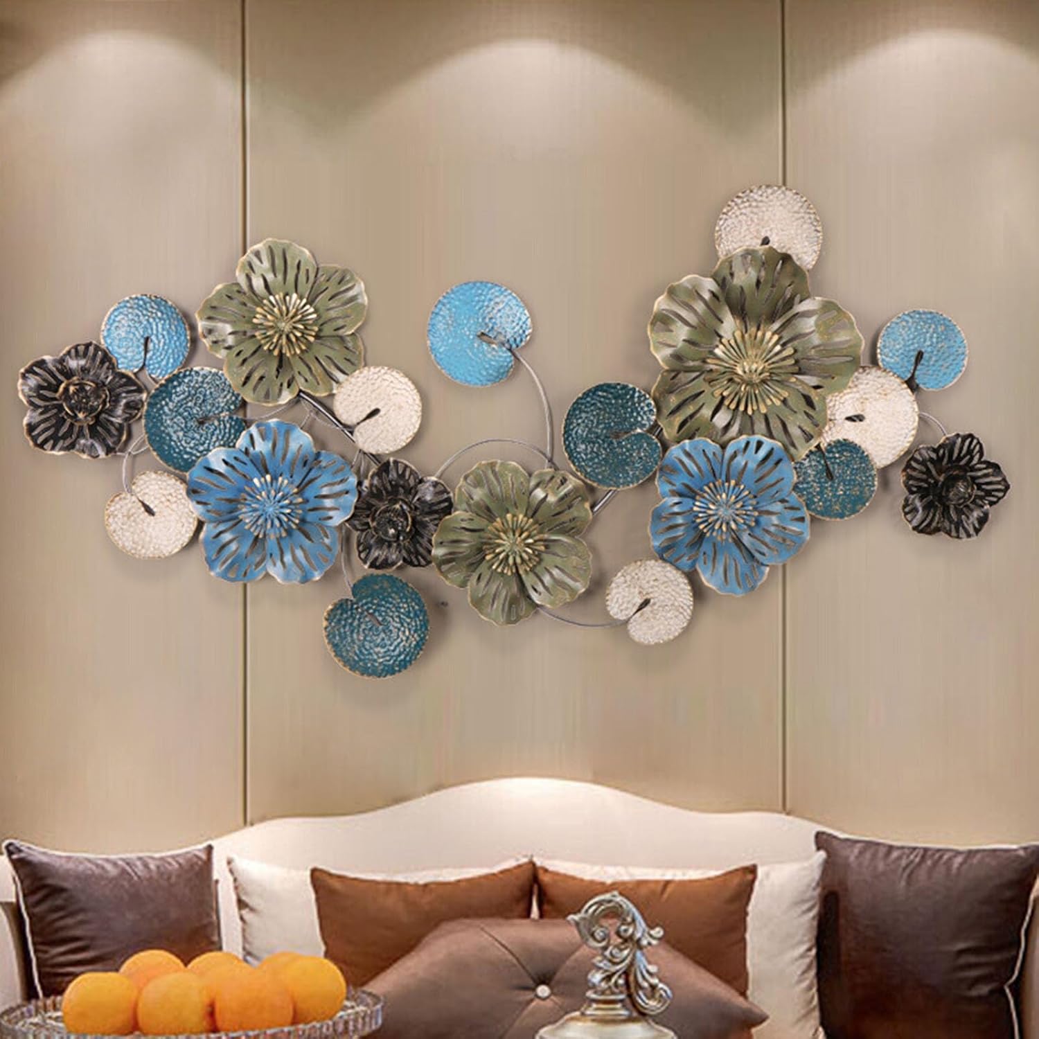 Metal Rustic Wall Art Decoration Metal Flowers Wall Decor Hanging