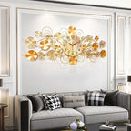 Wall Clock for Living Room Home Decoration Mute Creative Gifts Modern Art Home Decor Silent Wall Clocks (Gold)